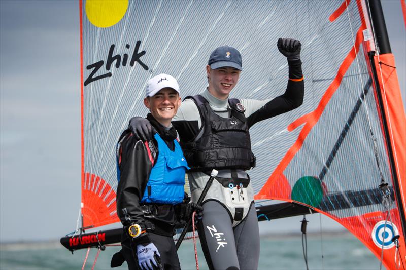 Boys 29er Gold for James Hammett & James Eales at the RYA Youth Nationals photo copyright Paul Wyeth / RYA taken at Hayling Island Sailing Club and featuring the 29er class