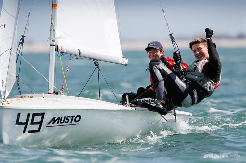 Boys 420 Gold for Alex Smallwood & Ross Thompson at the RYA Youth Nationals photo copyright Paul Wyeth / RYA taken at Hayling Island Sailing Club and featuring the 420 class