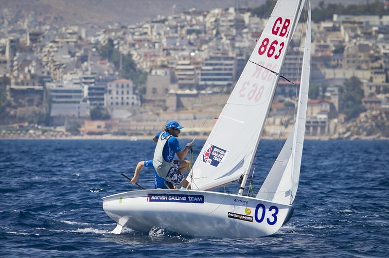 Luke Patience and Elliot Willis (GBR) on day 2 of the 470 European Championships in Athens photo copyright AleN Photography / www.alen.gr taken at Nautical Club of Tzitzifies Kallithea and featuring the 470 class