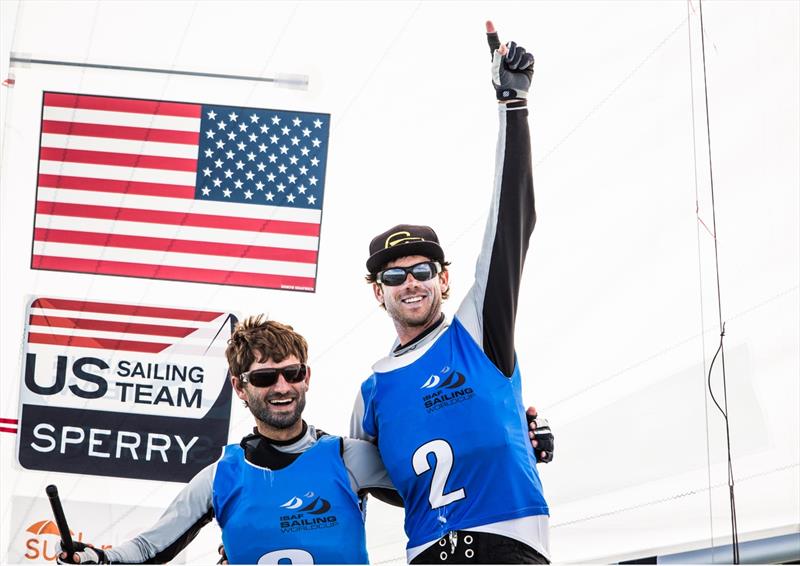 Stu McNay and Dave Hughes win the Men's 470 class at Sailing World Cup Miami - photo © Pedro Martinez / Sailing Energy