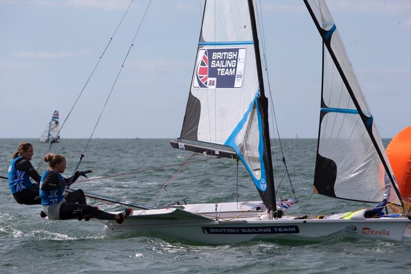 Charlotte Dobson & Sophie Ainsworth on day 4 at ISAF Sailing World Cup Miami - photo © Ocean Images / British Sailing Team