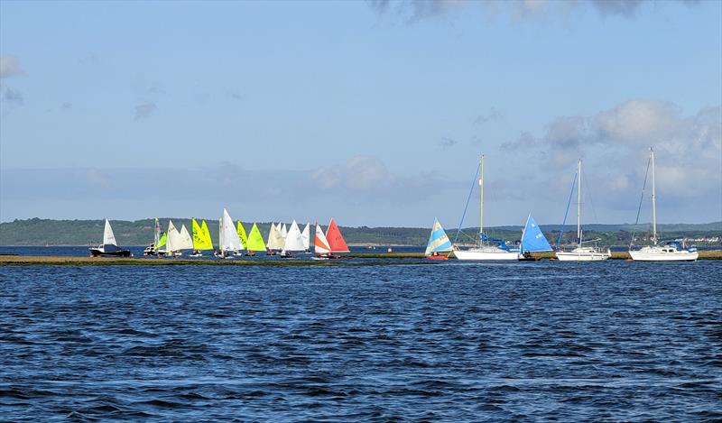 Wednesday Evening racing at Keyhaven photo copyright Mark Jardine taken at Keyhaven Yacht Club and featuring the Dinghy class
