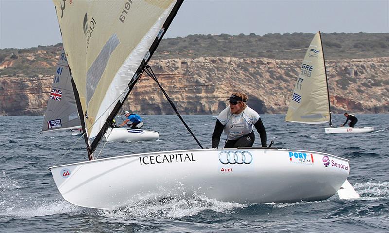 Tapio Nirkko on day 2 at ISAF Sailing World Cup Mallorca photo copyright Robert Deaves taken at  and featuring the Finn class