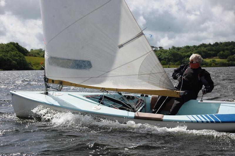 The Classic Finn scene is not just about pretty boats, as many of the older GRP hulls still provide an excellent platform for racing photo copyright David Henshall Media taken at Roadford Lake Sailing Club and featuring the Finn class