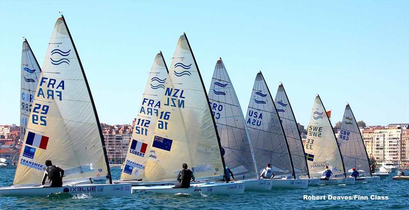 Finn Medal Race at the ISAF Sailing World Championship photo copyright Robert Deaves / Finn Class taken at  and featuring the Finn class
