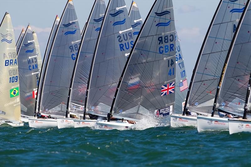 ISAF Sailing World Cup Miami day 3 photo copyright Ocean Images taken at Coconut Grove Sailing Club and featuring the Finn class
