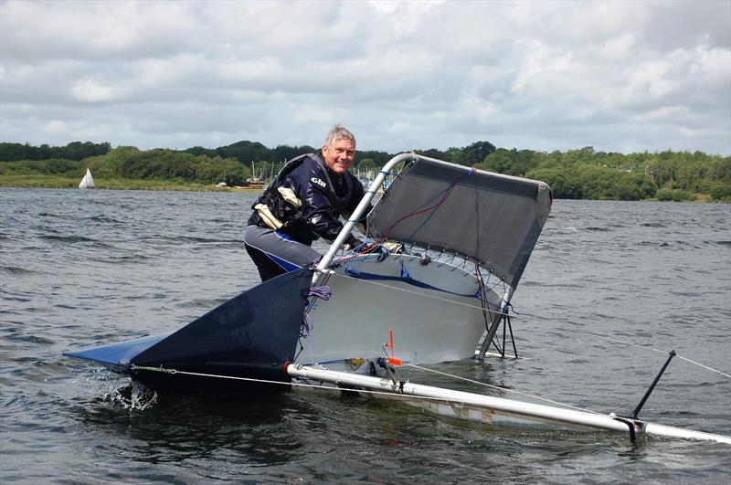 Lowriding or foiling, Moth sailing is a steep learning curve. The lowriders though recover easily and quickly restore the smile factor! photo copyright David Henshall Media taken at Roadford Lake Sailing Club and featuring the International Moth class