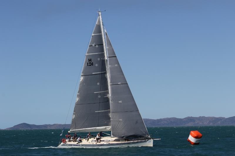 Angus Fletcher's Tevake II powers around the top mark on day 3 of SeaLink Magnetic Island Race Week photo copyright Tracey Johnstone taken at Townsville Yacht Club and featuring the IRC class