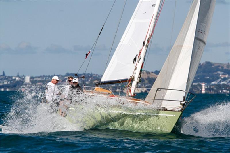 Impact, with Andy Ball on the helm, hammers to windward in OTR race 3 photo copyright Ivor Wilkins taken at Royal New Zealand Yacht Squadron and featuring the IRC class
