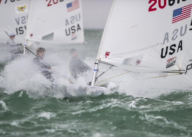 Charlie Buckingham (Laser) racing at ISAF Sailing World Cup Miami photo copyright Jen Edney / US Sailing taken at  and featuring the ILCA 7 class