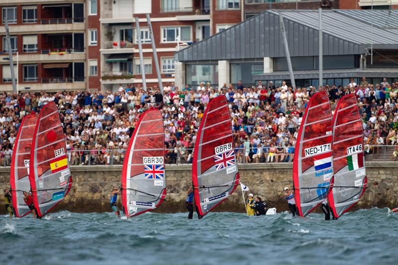 RS:X Medal Race on day 8 of the ISAF Sailing World Championship photo copyright Ocean Images / British Sailing Team taken at  and featuring the RS:X class