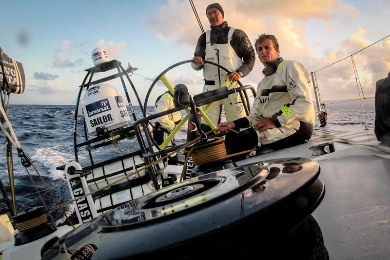 Onboard Team Brunel on day 7 of Leg 1 of the Volvo Ocean Race photo copyright Stefan Coppers / Team Brunel taken at  and featuring the Volvo One-Design class