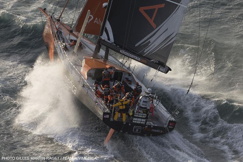 Start of Volvo Ocean Race leg 2 in Cape Town photo copyright Gilles Martin-Raget / Team Alvimedica taken at  and featuring the Volvo One-Design class